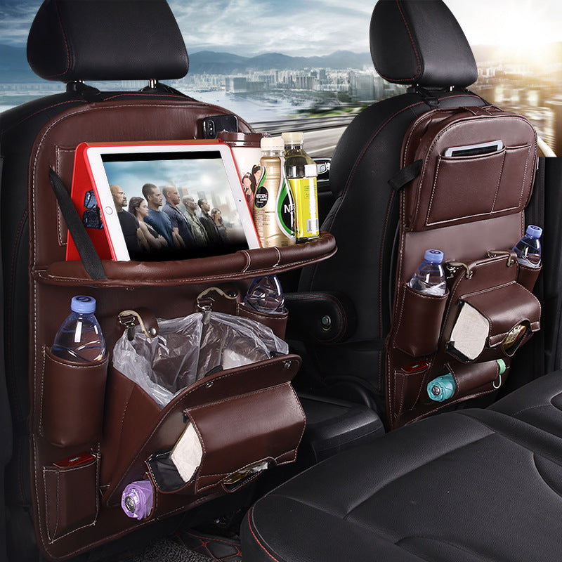 Waterproof Car Seat Back Organizer – PU Leather Hanging Storage Bag