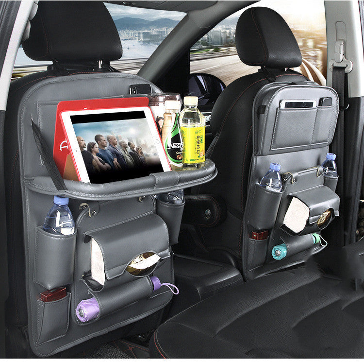Waterproof Car Seat Back Organizer – PU Leather Hanging Storage Bag