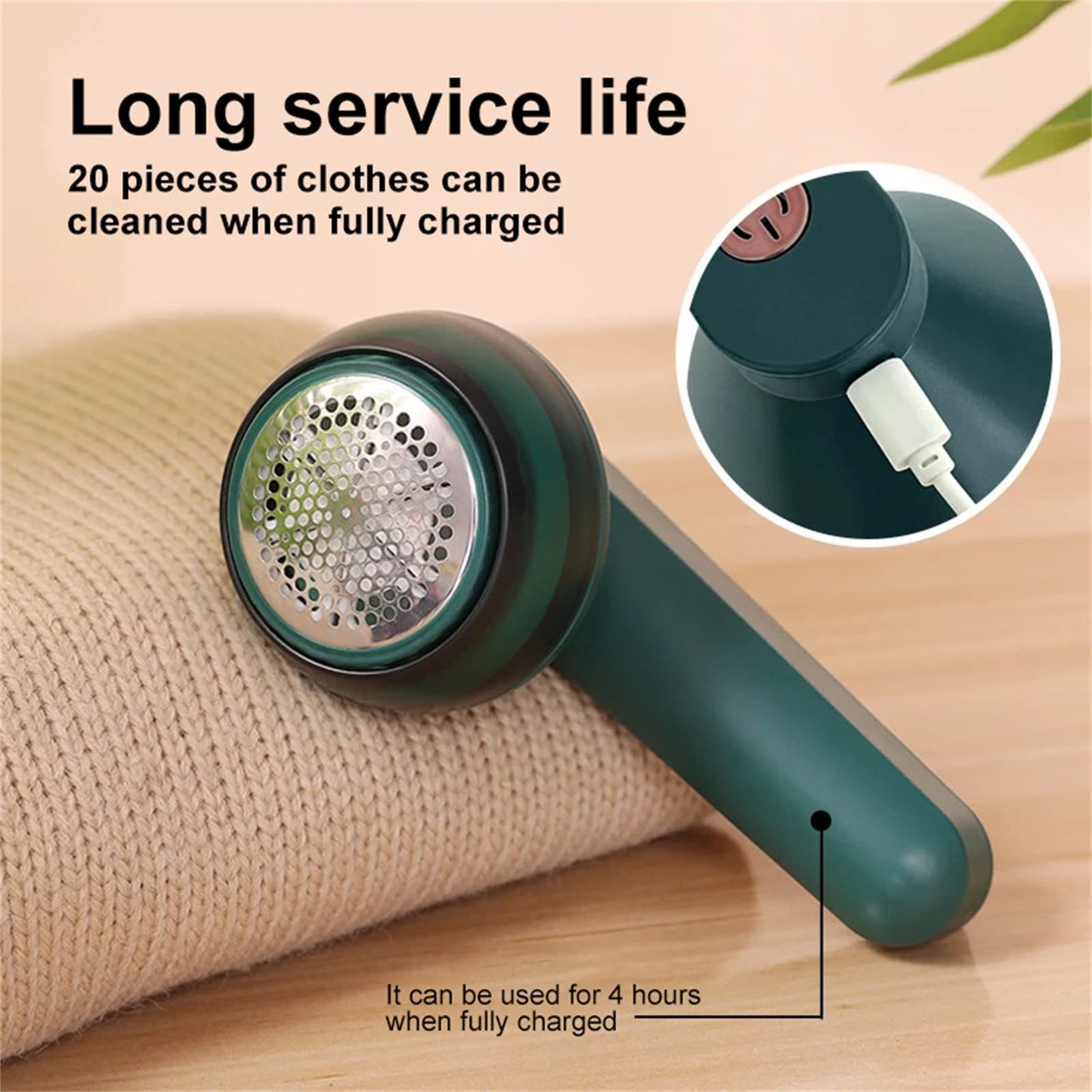 USB Rechargeable Electric Lint Remover – Portable Fabric Shaver for Clothes