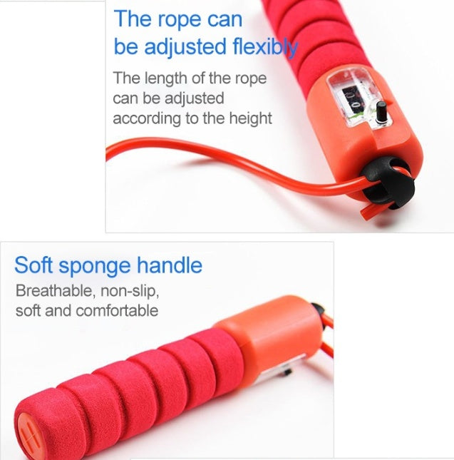 Skipping Rope with Counter – Adjustable Length Jump Rope for Fitness & Training
