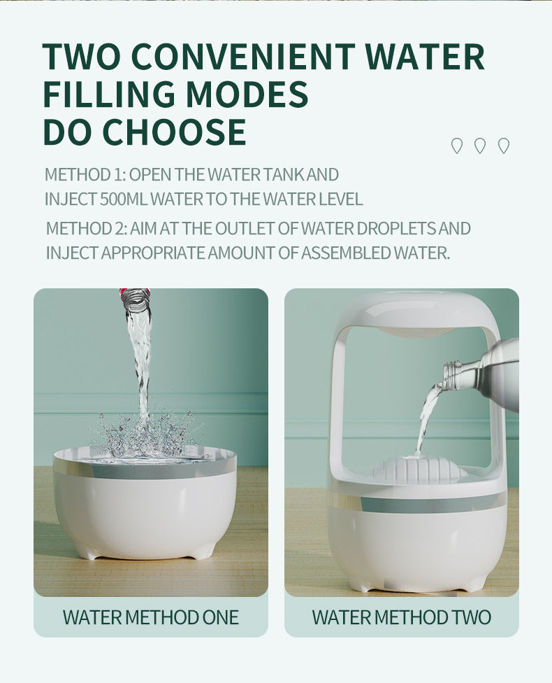 Anti-Gravity Water Drop Humidifier – Large Capacity Aromatherapy Diffuser