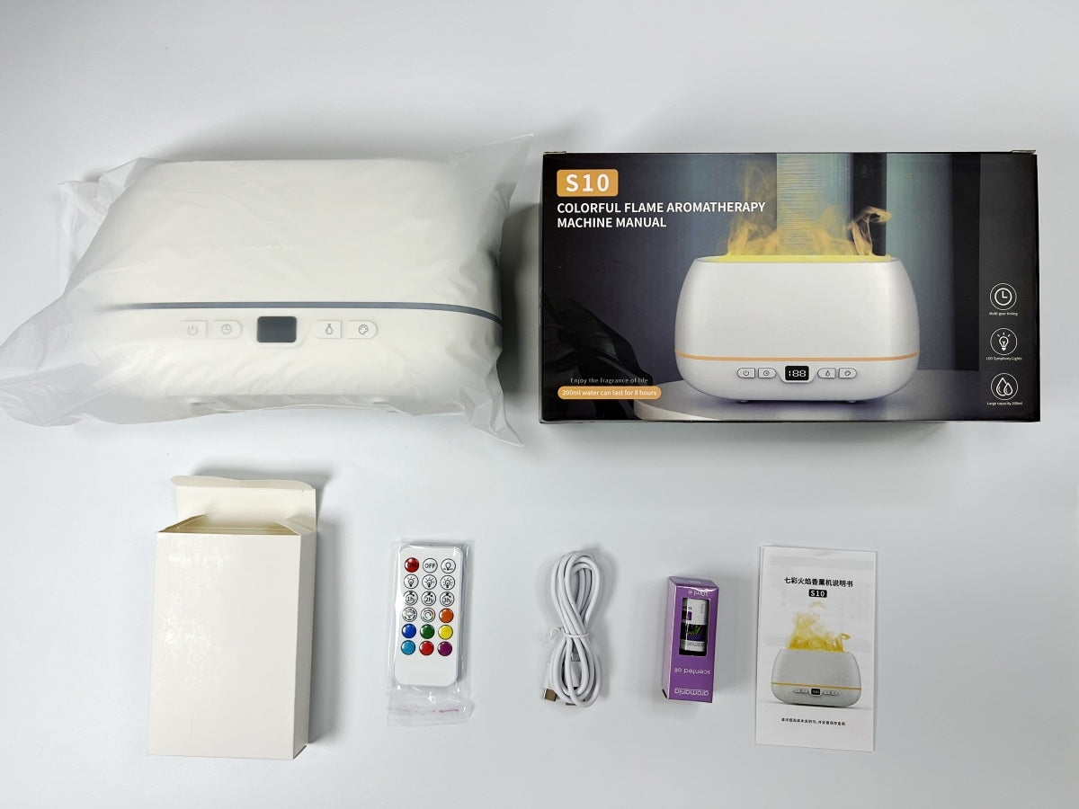 3D Flame Humidifier – 200ml USB Aroma & Essential Oil Diffuser