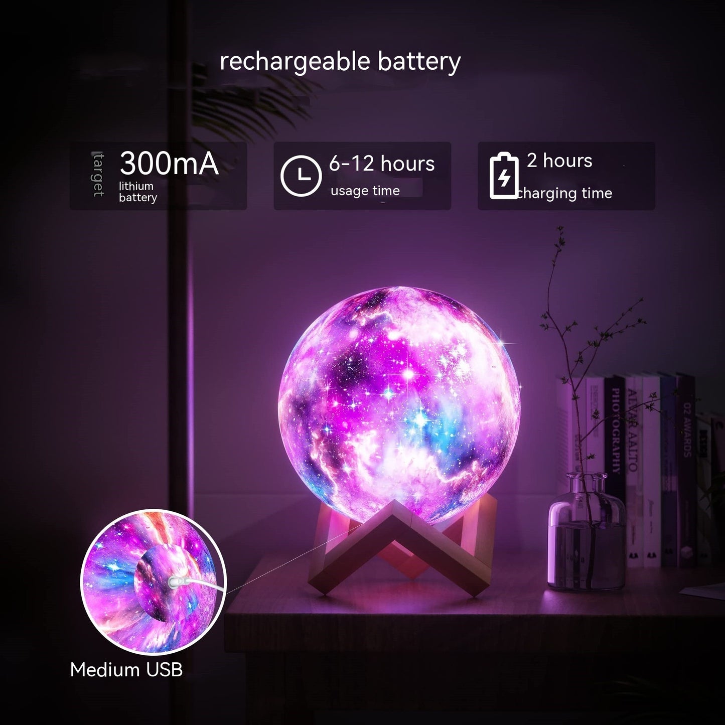 3D Printing Moon Lamp – Galaxy LED Night Light