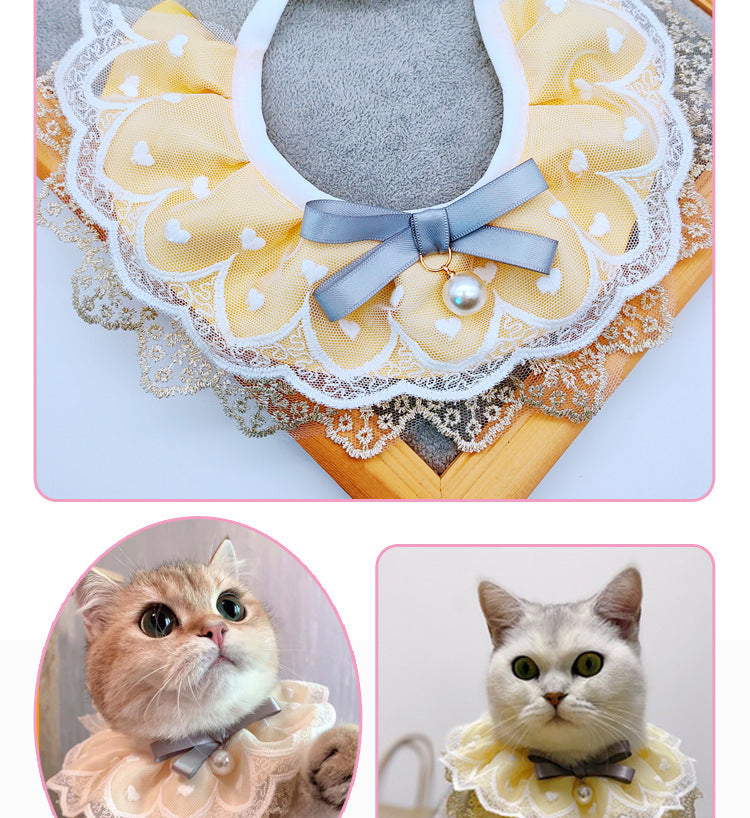 Cute Cat Bib – Pet Saliva Towel & Drool Absorber