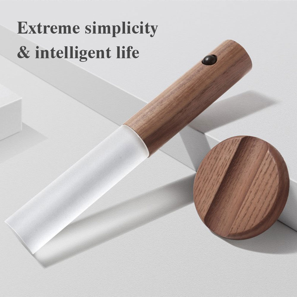 Auto LED USB Wireless Night Light – Magnetic Wood Motion Sensor Wall Lamp