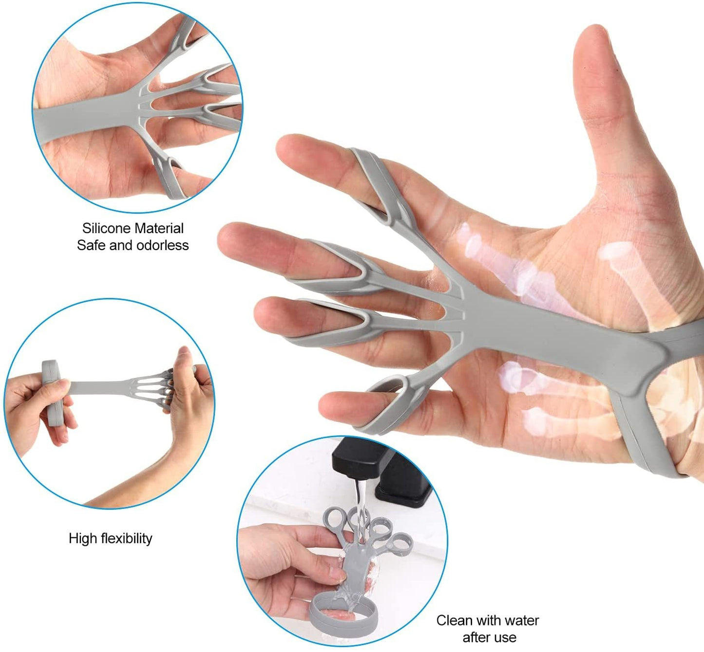 Silicone Finger Exerciser – Hand Grip Strengthener & Arthritis Relief Trainer