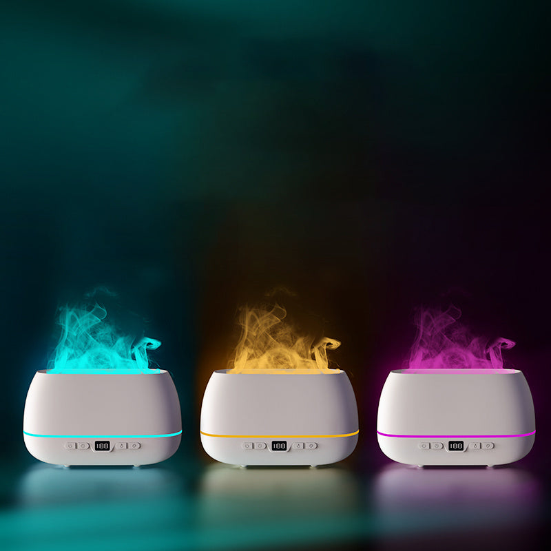 3D Flame Humidifier – 200ml USB Aroma & Essential Oil Diffuser