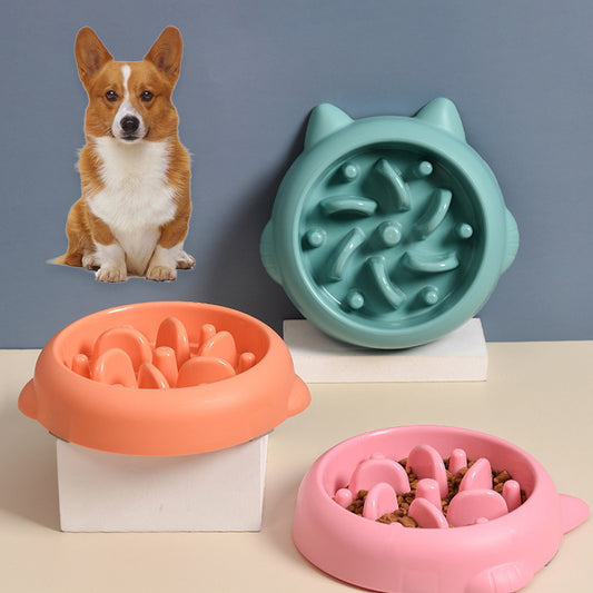 Dog & Cat Slow Feeder Plate – Healthy Eating Anti-Choke Bowl