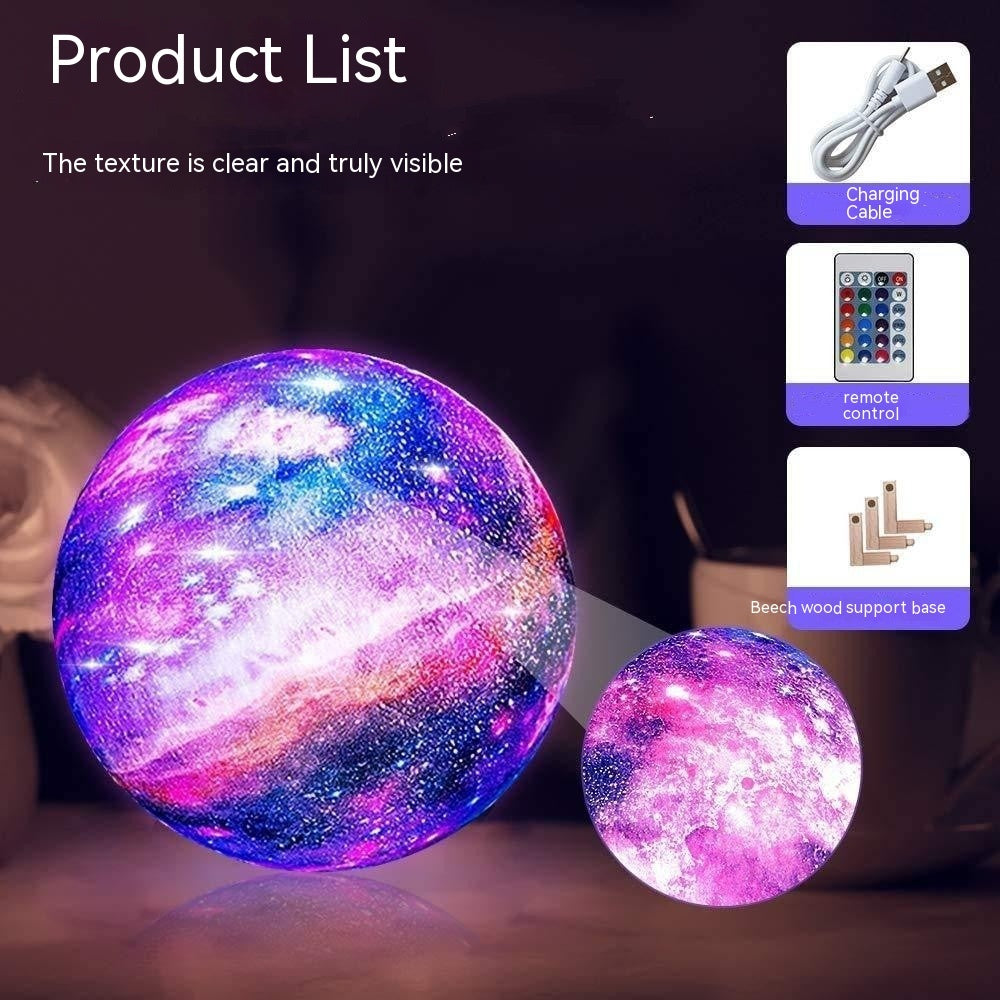3D Printing Moon Lamp – Galaxy LED Night Light